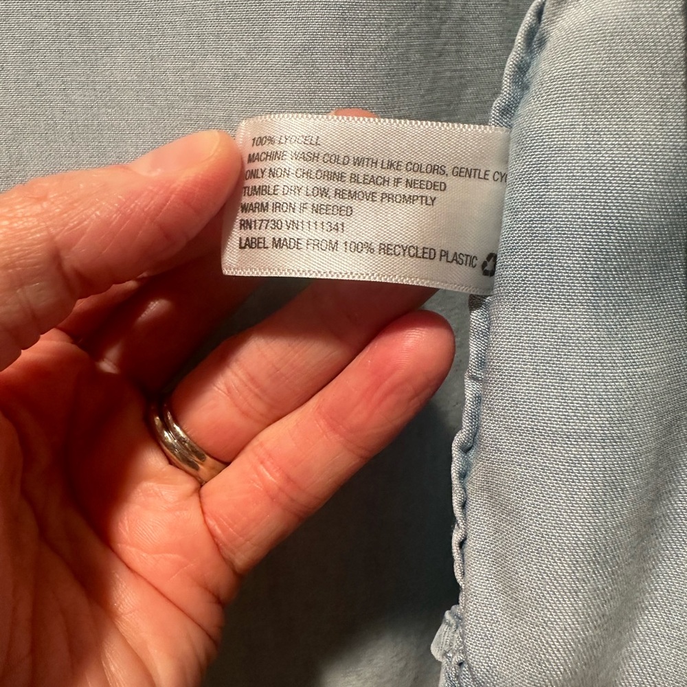 Mossimo Light Blue Button-Up Shirt - Picture 5 of 7
